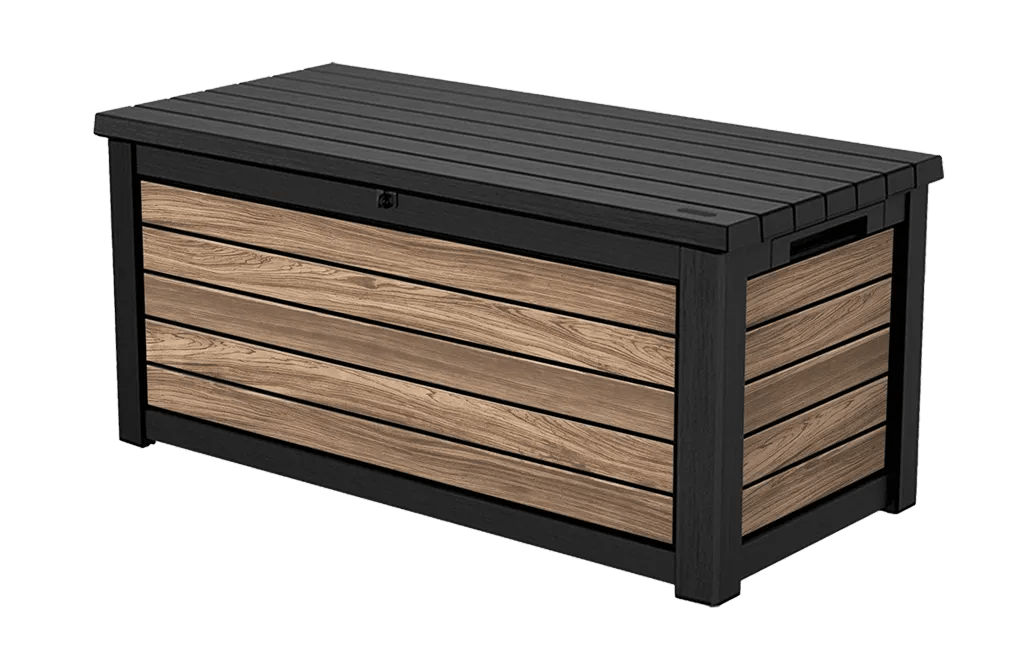 ארגז אחסון דקו 165 גלון | Carton - דמוי עץ בגווני חום