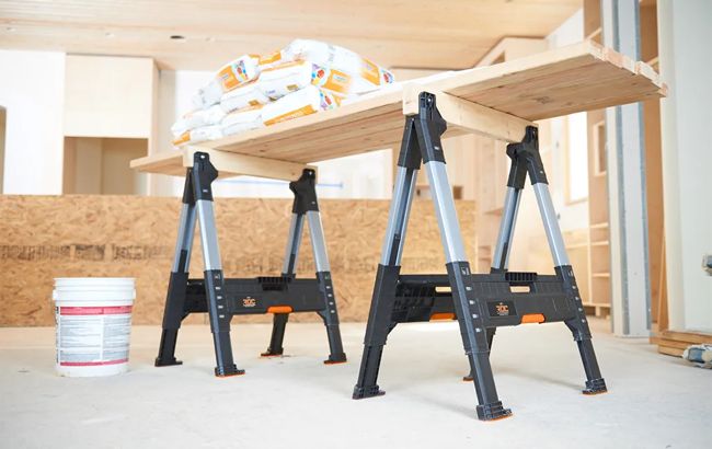 Lot de 2 tréteaux ajustables Lumberjack - Noir