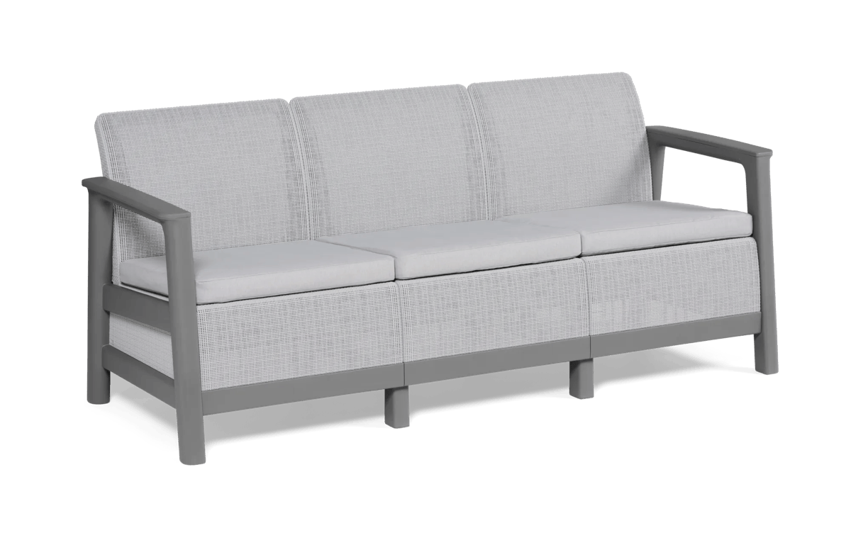 Scandi Linea 3-zits Loungebank - Lichtgrijs