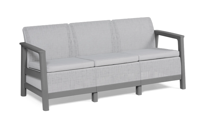 Scandi Linea 3-zits Loungebank - Lichtgrijs