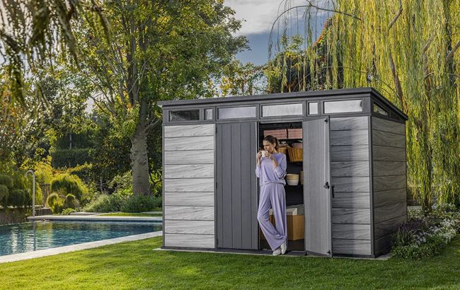 Gray Signature 11x7 Large Storage Shed - Keter US