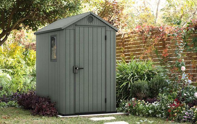 Caseta de exterior Darwin 4x6 125,8x184,5x205 y 2,2m2 - Verde