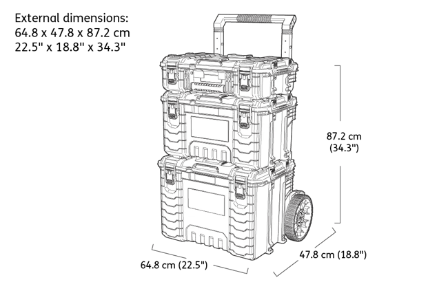 Système modulable 3-en-1 ROC Pro - Noir