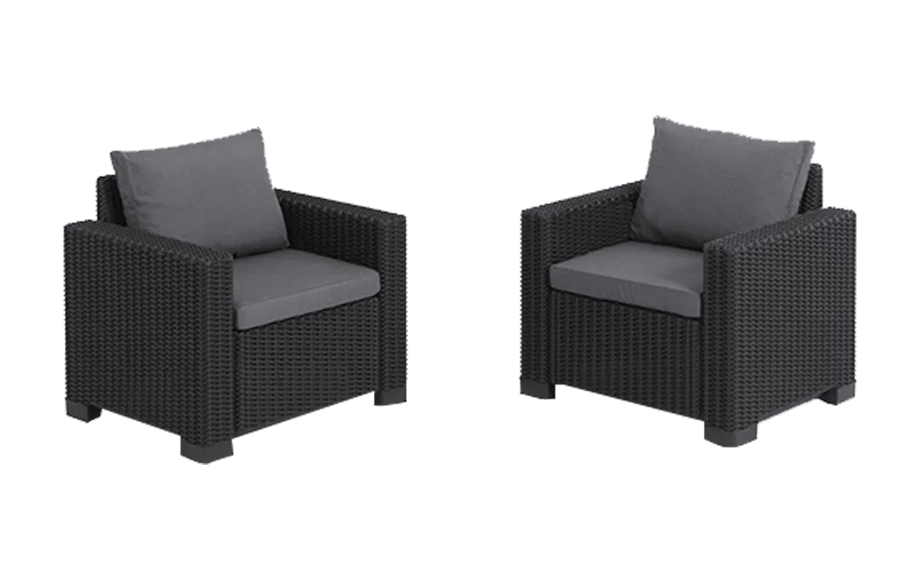 Fauteuil California - Set de 2 - Anthracite