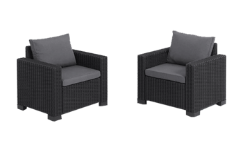 California Armchair x2 - Grey - Seating
