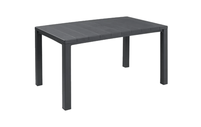 פינת אוכל  מונקו- שולחן ו 6 כיסאות - אפור כהה