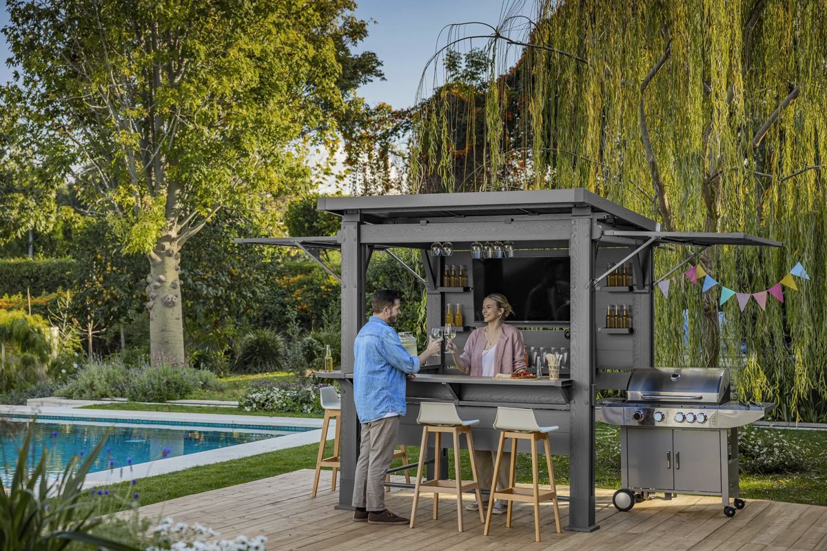 Bar Grill Gazebo Signature 247x200x238 cm  - Marrón