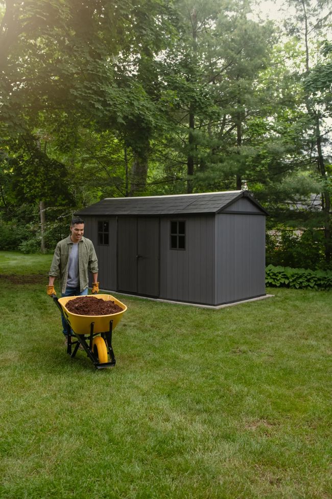 Newton Plus 7515 Tuinhuis - 230x476x246cm - Grijs