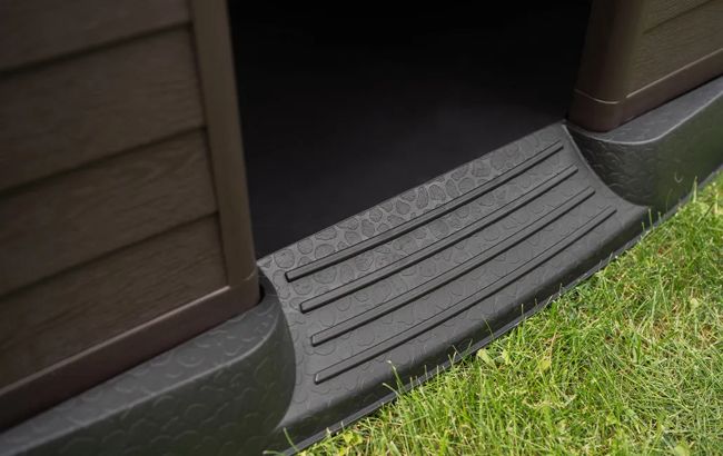 Caseta de perro exterior para jardín - 95x99x99 cm - Marrón