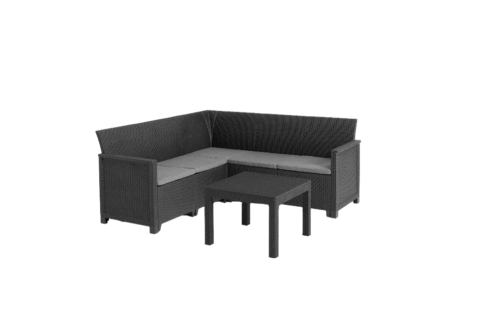 Emma 5 Seater Corner Set - Graphite