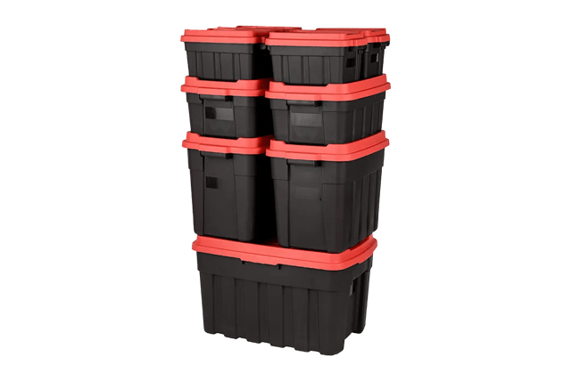 Tuff Box 11L Storage Boxes with Lid Set of 3 - Black