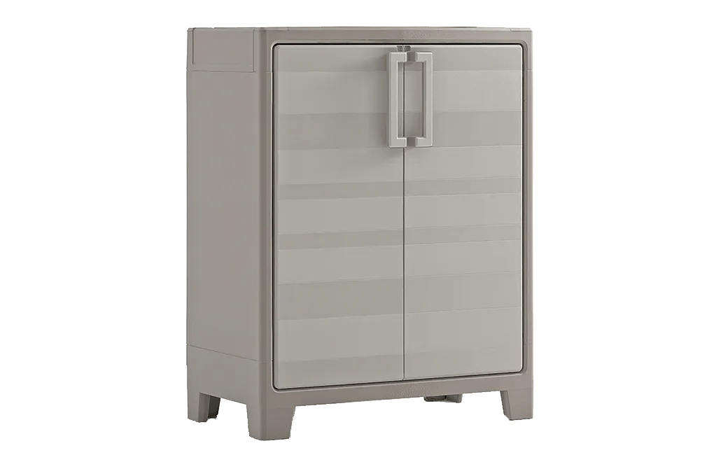 Armoire de rangement basse Gulliver - 100x44xH80 cm - Beige