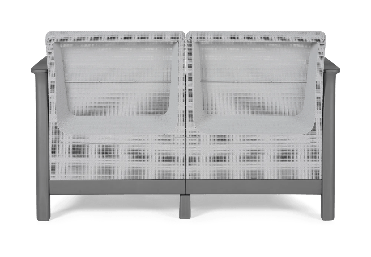 Scandi Linea 2-zits Loungebank  - Lichtgrijs