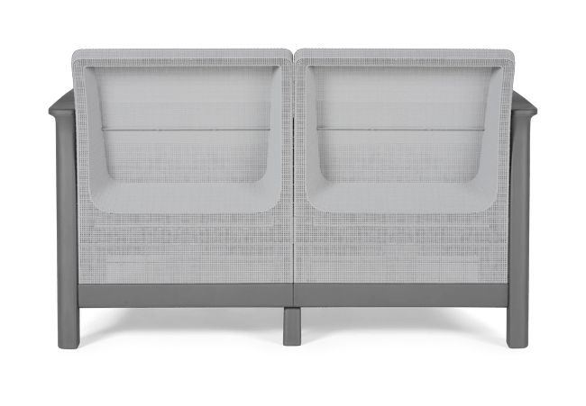 Scandi Linea 2-zits Loungebank  - Lichtgrijs