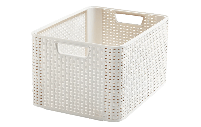 סלסלת STYLE דגם רטאן מידה L - קרם