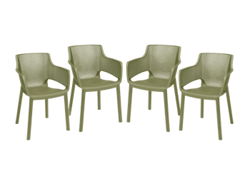 Pack de 4 sillas de exterior Elisa - Muebles de Jardín