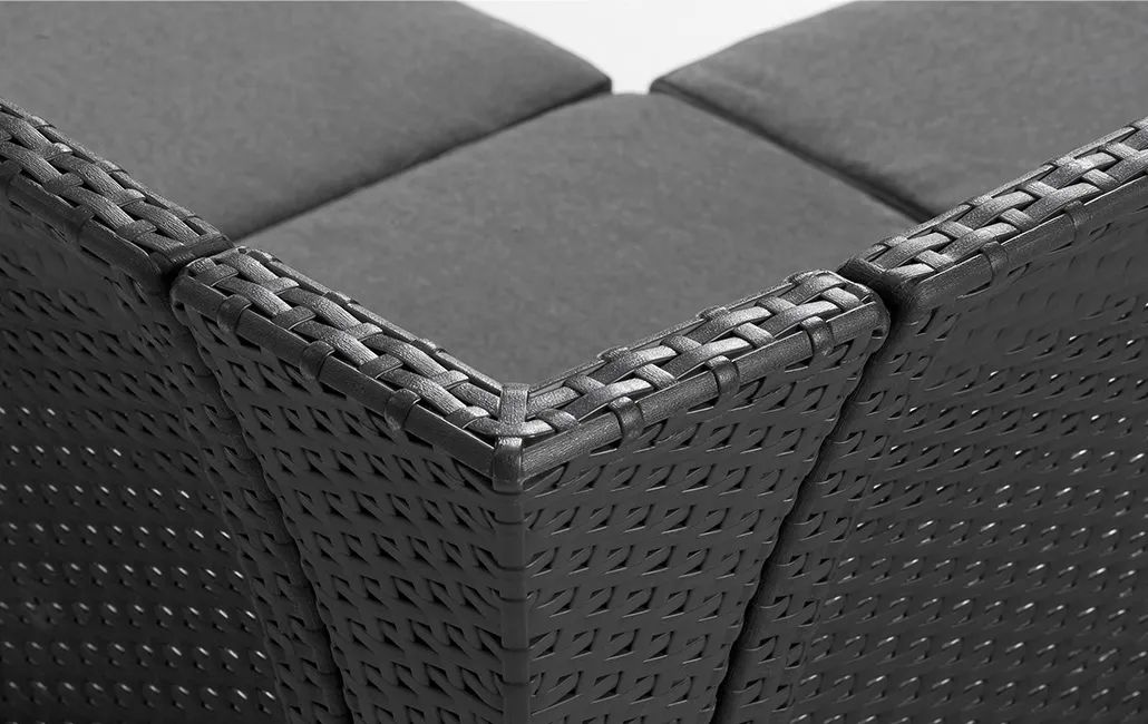 Emma 5 Seater Corner Set - Graphite