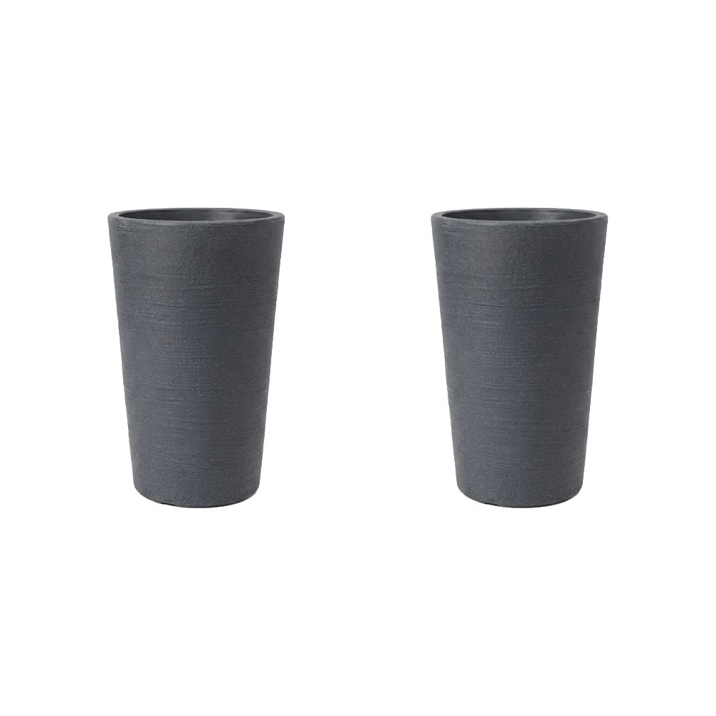 Varese Medium Planter 35cm Set of 2 - Millstone Grey