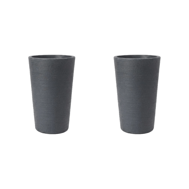 Varese Medium Planter 35cm Set of 2 - Millstone Grey