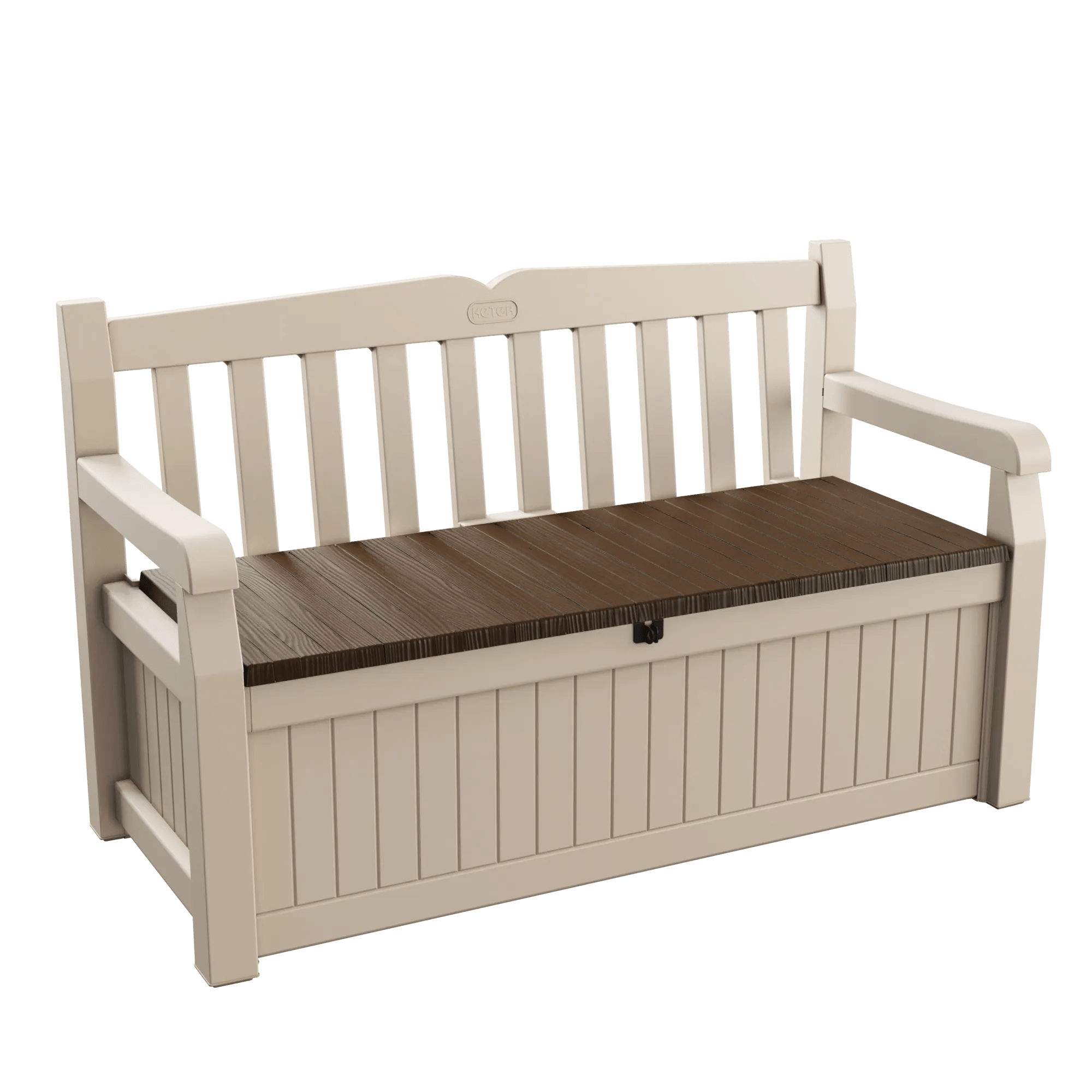 ספסל אחסון עדן 265 ליטר - בז'+חום