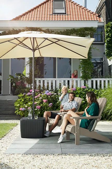 Troy Adirondack Tuinstoel - 81x80x96,5cm - Taupe