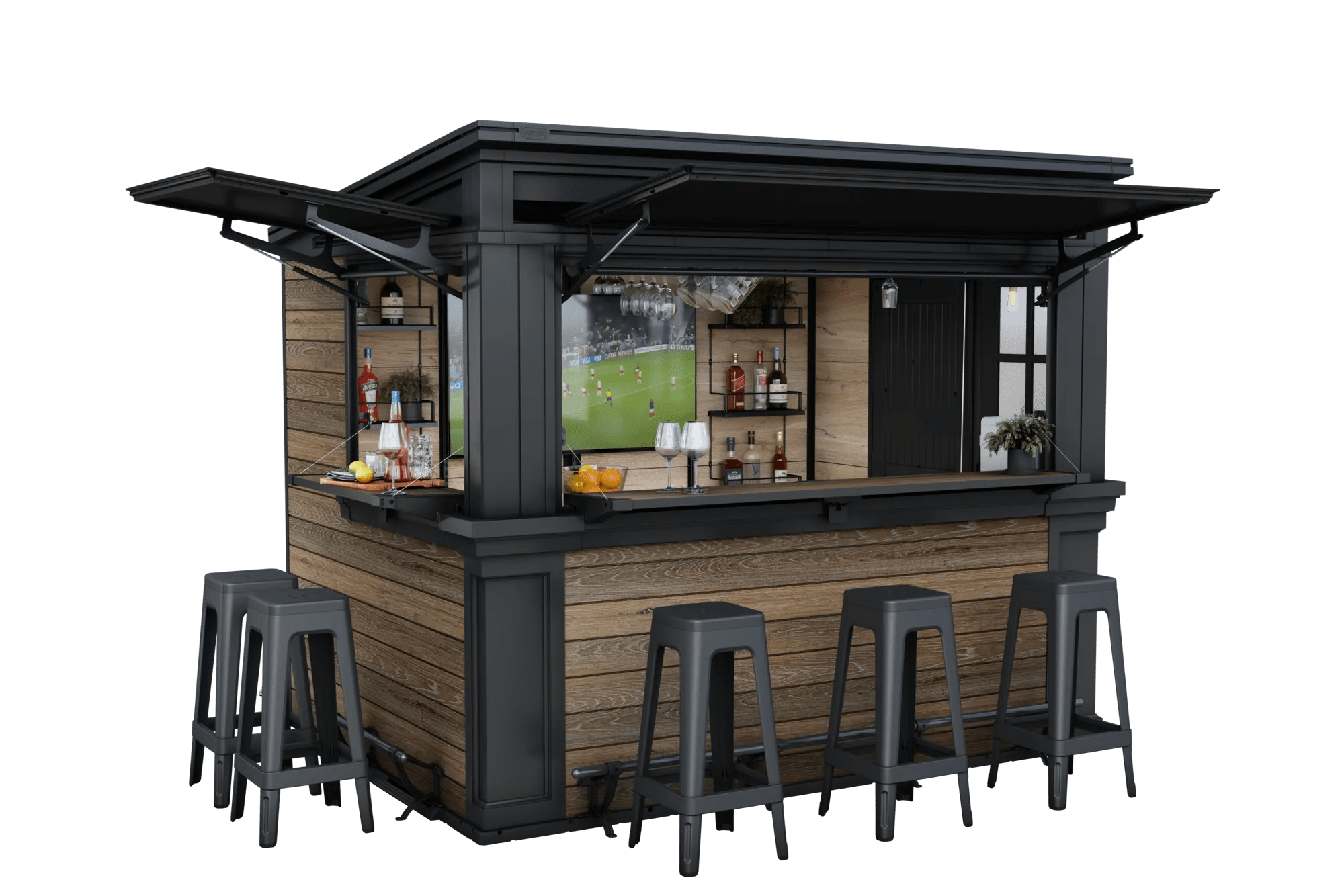 Signature Outdoor Garden Bar - Walnut Brown