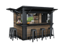Signature Outdoor Garden Bar - Walnut Brown