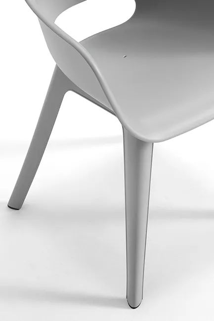 Akola Kuipstoel - set van 2 - 55x56x80cm - Grijs