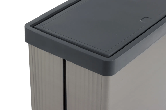 פח ורטו גבוה 54 ליטר - אפור פנינה