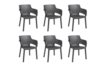 6 כיסאות אליסה - אפור כהה - סטים של 4\6 כיסאות