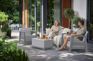 Conjunto de exterior de 4 plazas Scandi con mesa de almacenamiento - 