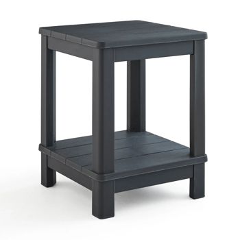 Deluxe Adirondack Side Table - Graphite - Outdoor Side Tables