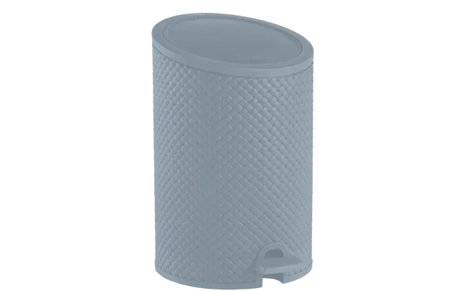 פח פדל דמוי ראטן 8 ליטר - אפור