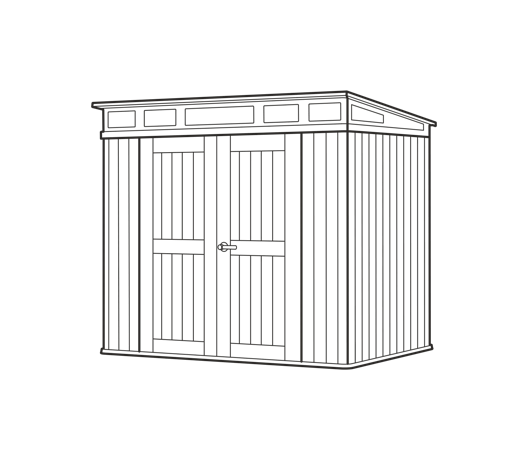 אספן 8*6 דקו  - דמוי עץ בגווני חום