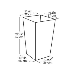 Reversible Stone Planters Set of Two Graphite - Keter US
