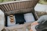 Signature 135 Gallon Large Deck Box - Mist Gray - Keter US