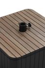 Luzon Parasol Table - Ashwood Brown