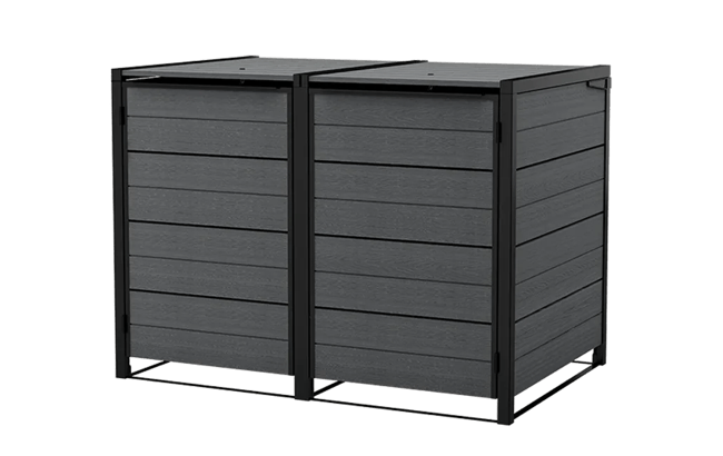 Hide Away 2 x 96 Gal. Trash Can Storage Shed - Keter US