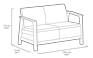 Conjunto de exterior de 4 plazas Scandi con mesa de almacenamiento - 
