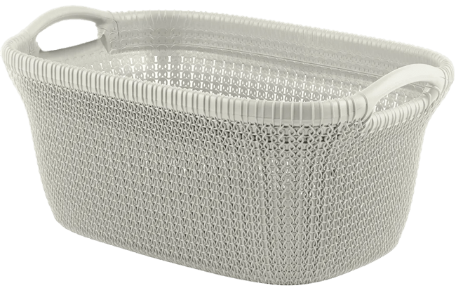 סל כביסה KNIT סרוג 40 ליטר - לבן