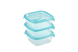 Fresh & Go Vershoudbakjes set 3x0,8L - Transparant - Keuken en koken