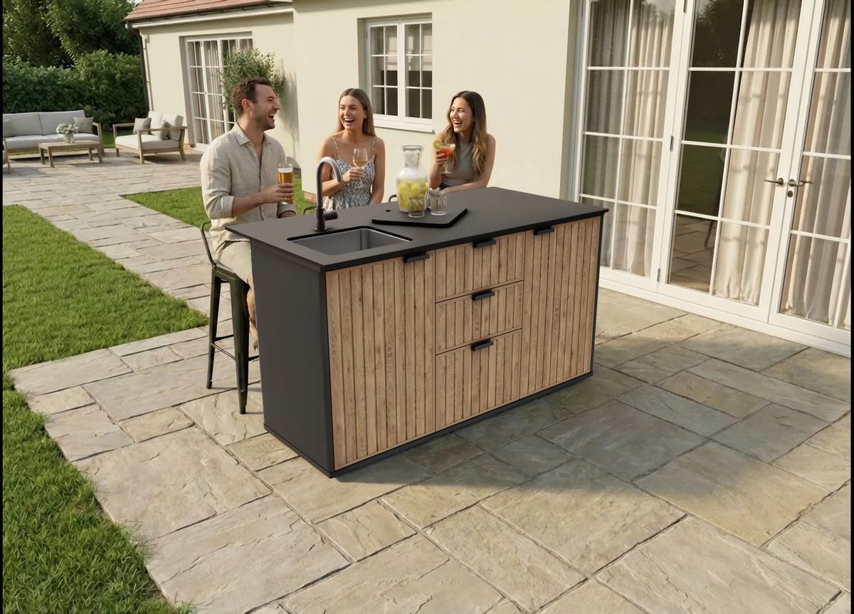 Compacte Buitenkeuken - 72,1x167,9x94 cm  - Venetian Bruin