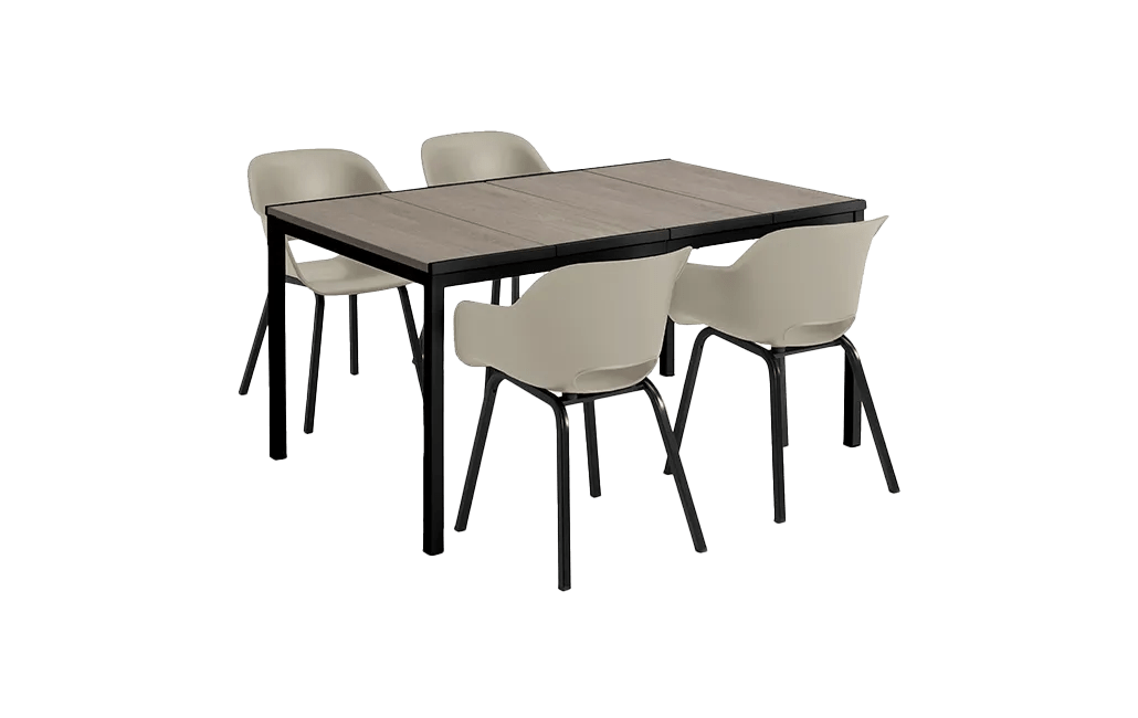 Signature Porto Tisch 160 cm + 4x Noa Stühle Silver Sage -