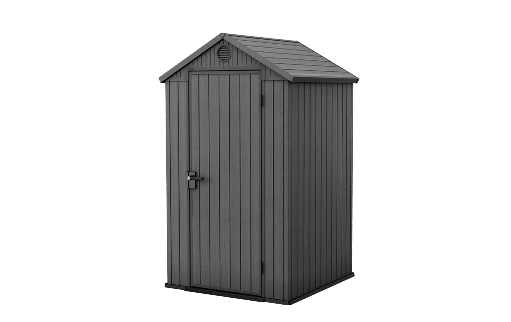 Caseta de exterior Darwin 4x4 125,8x116,7x205 cm y 1,5m2 - Gris