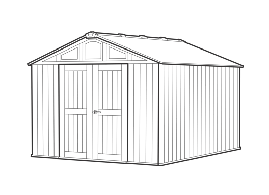 Summit 10x15ft Shed - Rosewood
