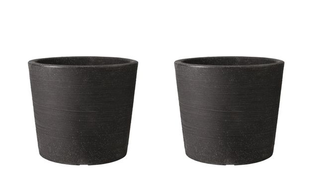 Varese Low Planter 40cm Set of 2 - Granite