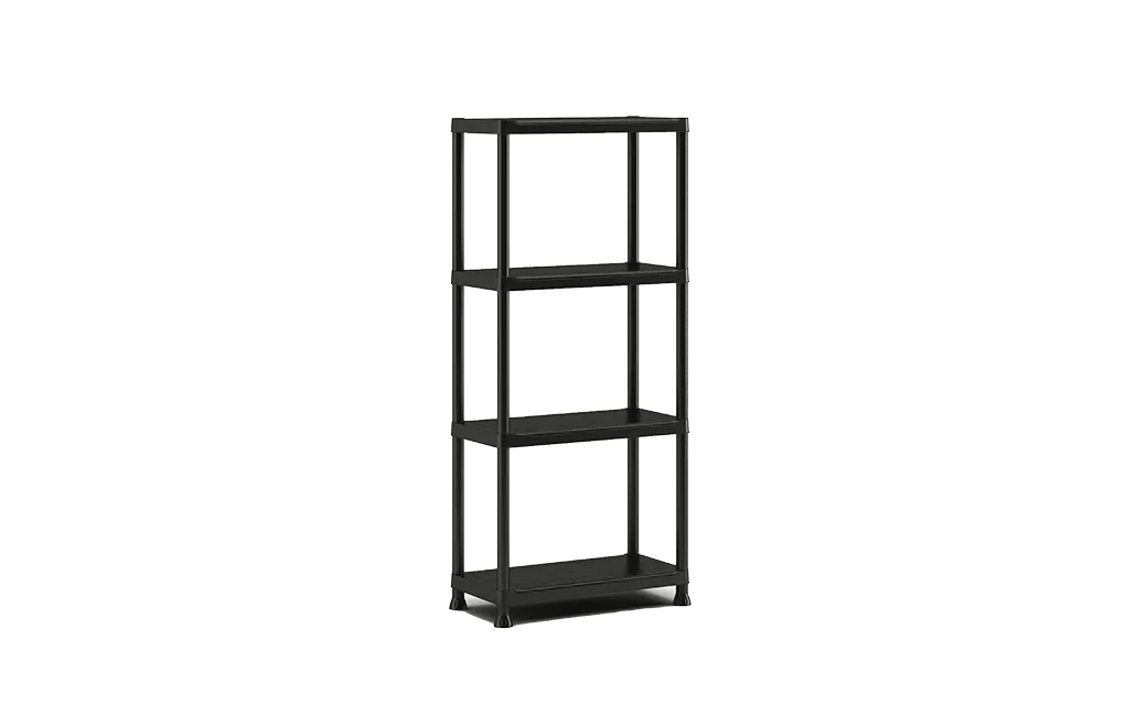Plus Regal 60 mit 4 Böden - Schwarz/Grau