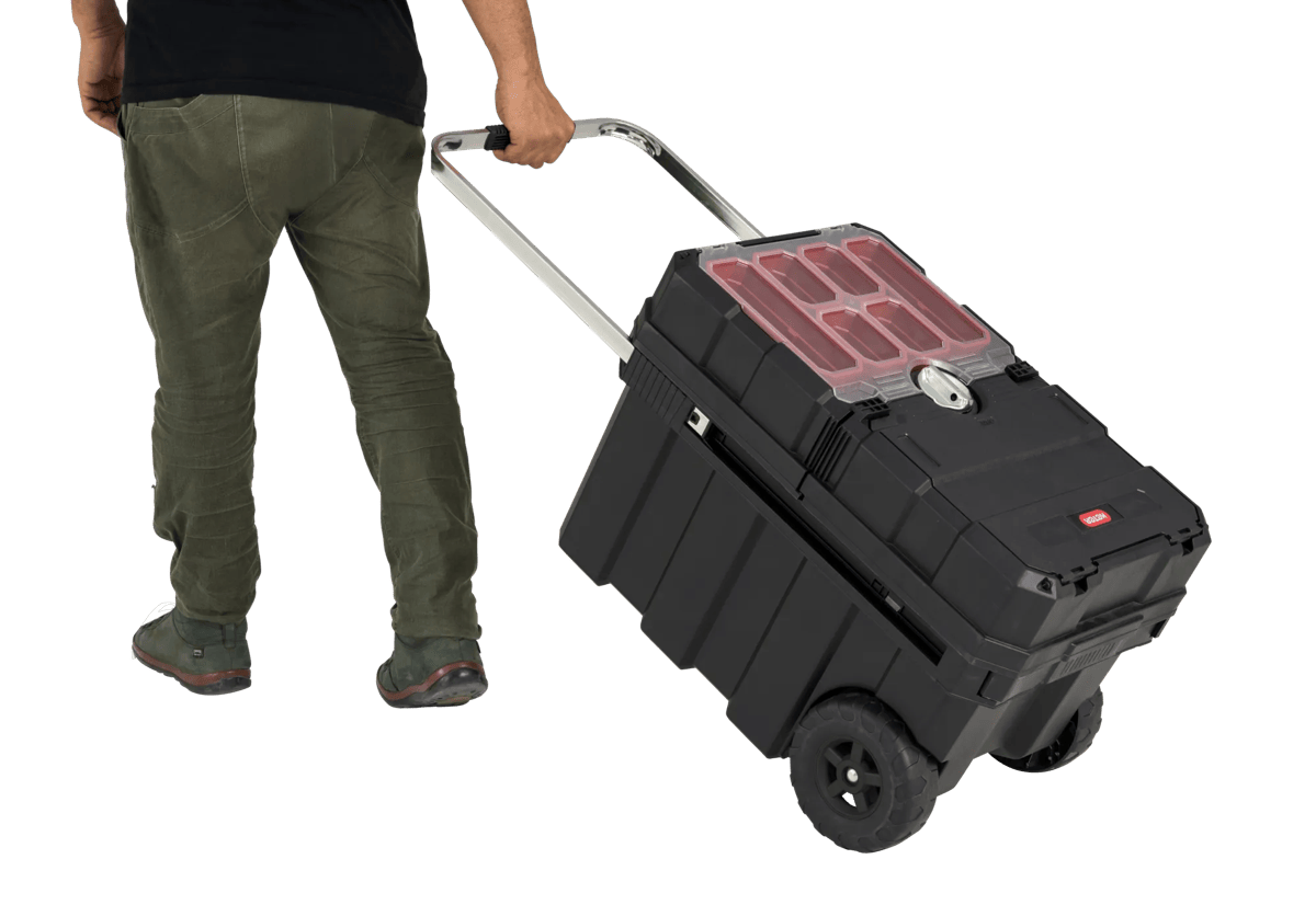 Masterloader Rolling Tool Box with Cantilever Organizer - Keter US