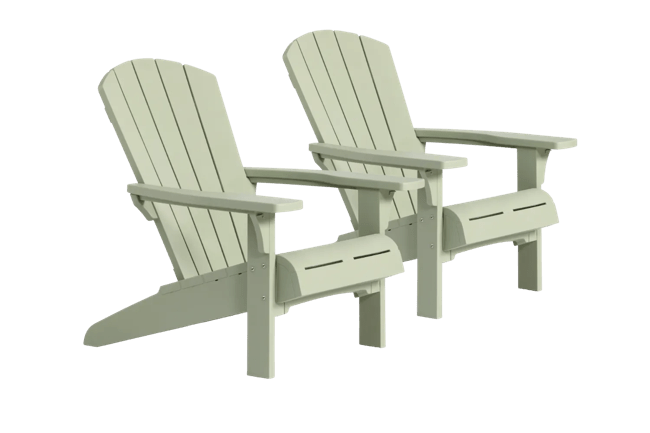 Lot de 2 fauteuils Adirondack Troy - Vert