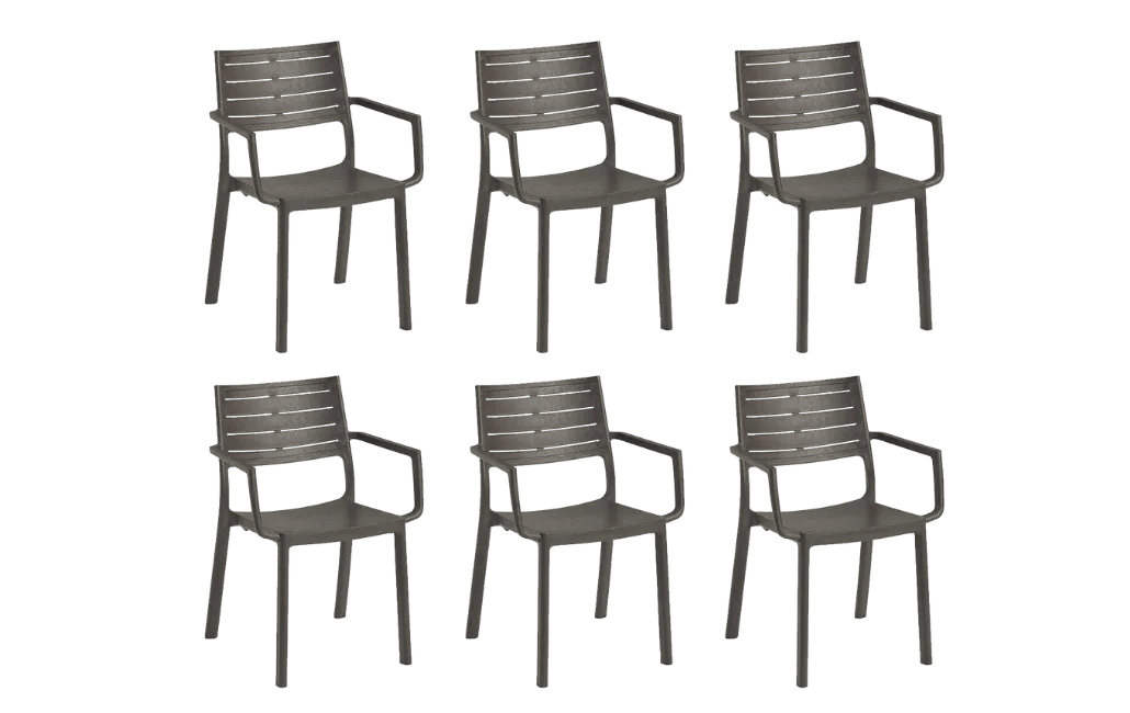 Metaline Chair, Set of 6 - Cappuccino